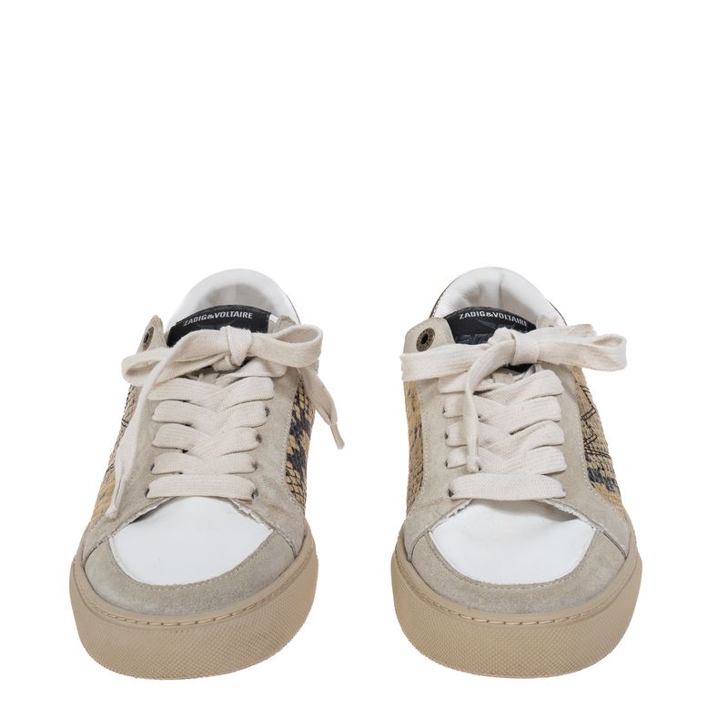 Tenis-Zadig---Voltaire-em-Couro-Exotico-e-Camurca-