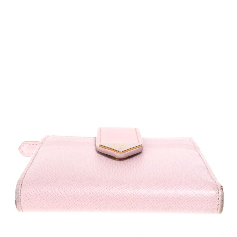 Carteira-Prada-Pequena-Saffiano-Rosa
