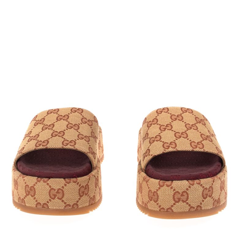 Sandalia-Gucci-Slide-Plataforma-Monograma