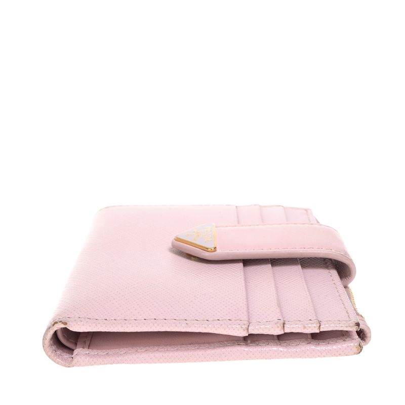 Carteira-Prada-Pequena-Saffiano-Rosa
