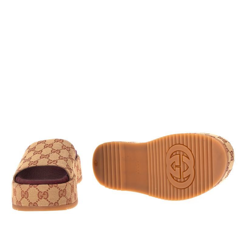 Sandalia-Gucci-Slide-Plataforma-Monograma