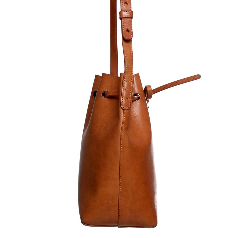 Bolsa-Mansur-Gavriel-Bucket-Couro-Caramelo