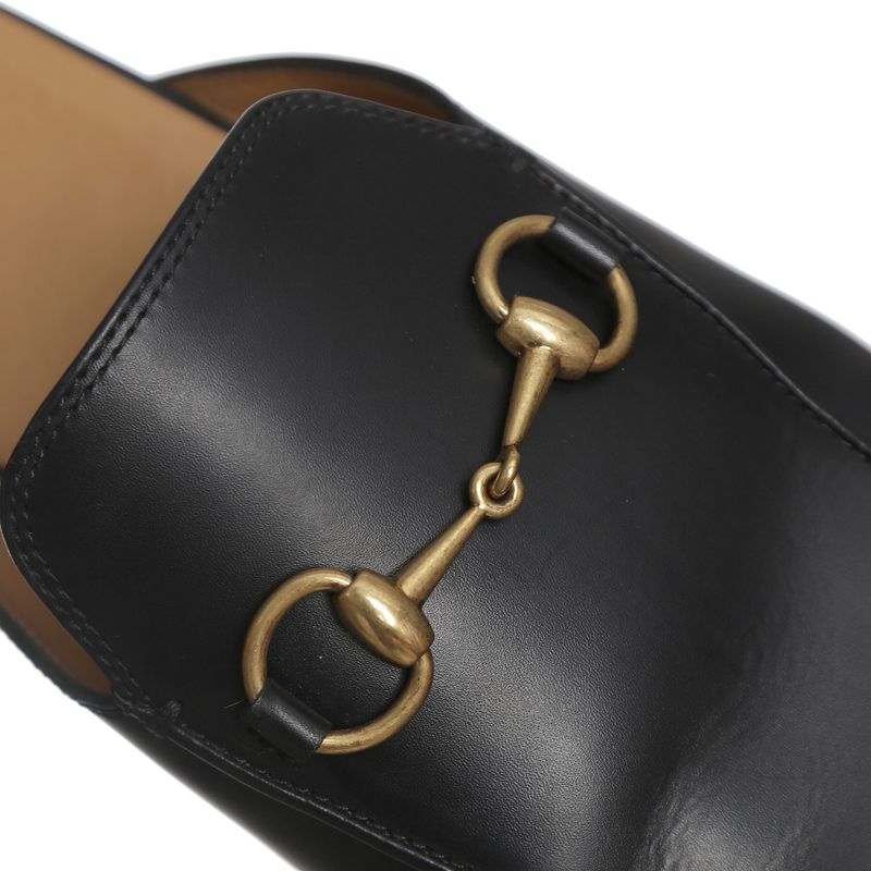 Sapato-Gucci-Mule-Princetown-Couro-Preto