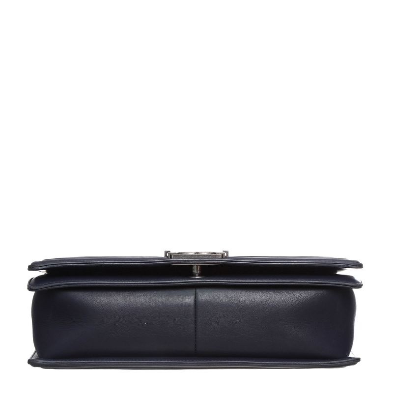 Bolsa-Chanel-Boy-Grande-Couro-Azul-Marinho