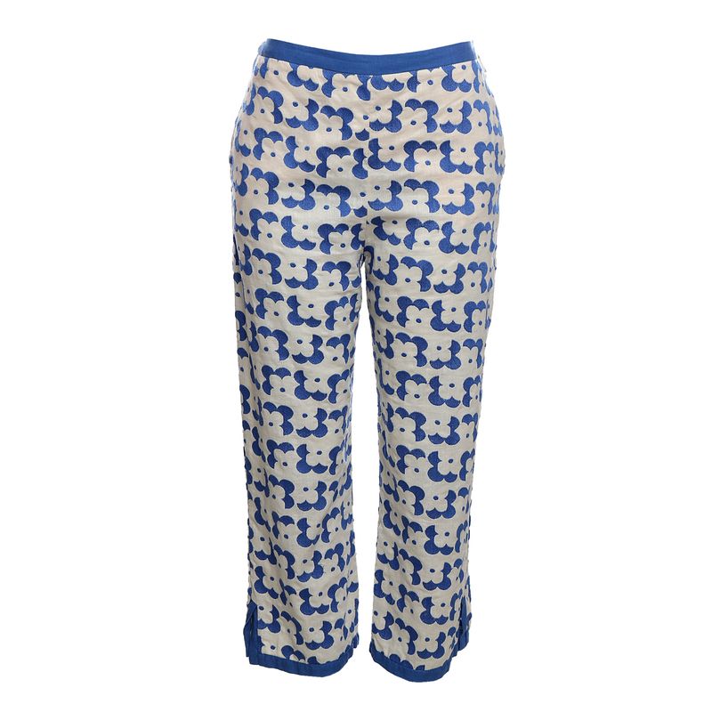 Calca-Cris-Barros-Estampado-Azul