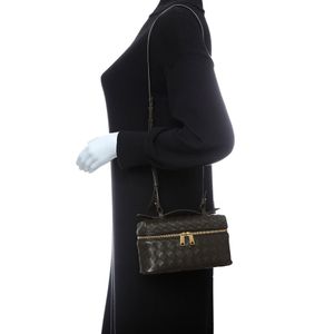 Bolsa Bottega Veneta Bang Bang Intrecciato Marrom