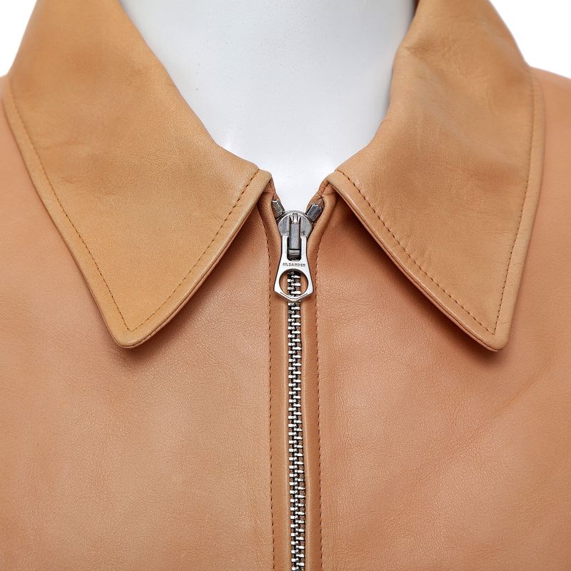 Jaqueta-Jil-Sander-Couro-Bege