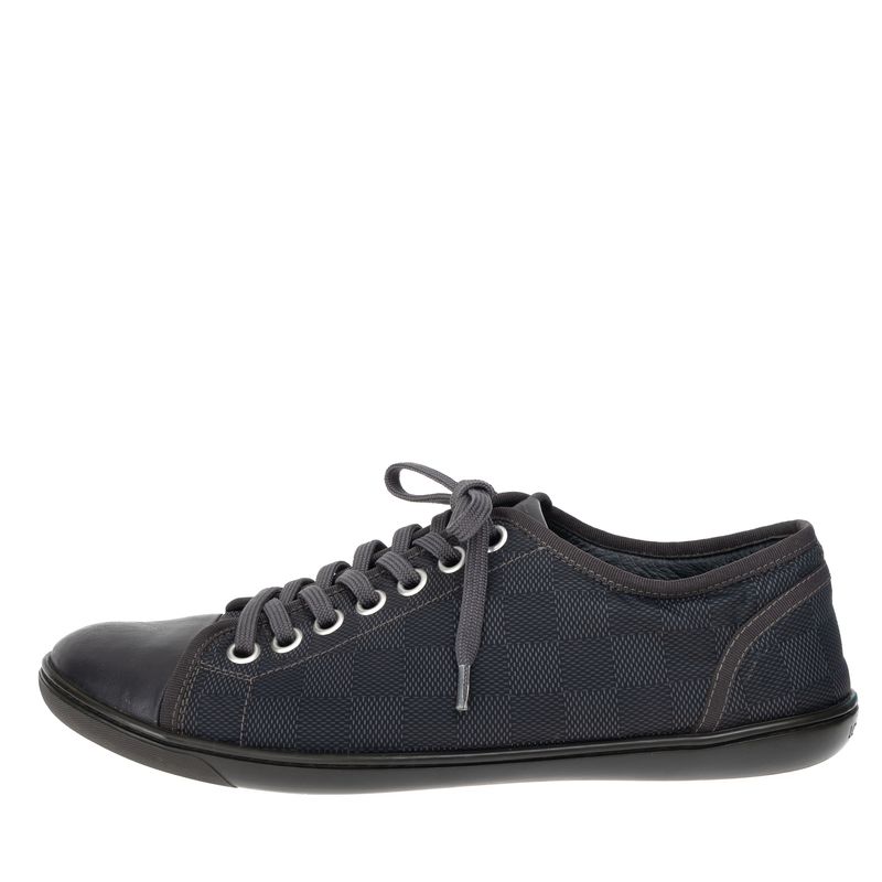 Tenis-Louis-Vuitton-Lona-Damiere-Ebene-Preto