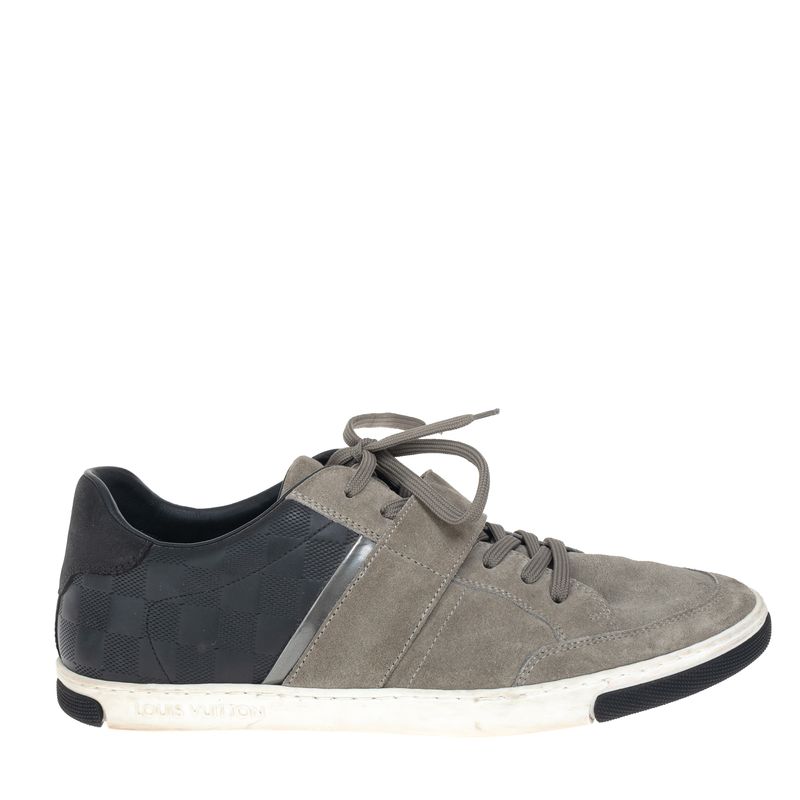 Tenis-Louis-Vuitton-Camurca-e-Damier-Ebene