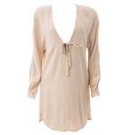 Vestido-Cris-Barros-Tassel-Bege