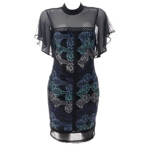 Vestido Iorane Veludo com Bordado Preto
