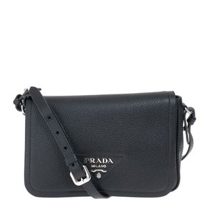 Bolsa Prada Flou Flap Preta