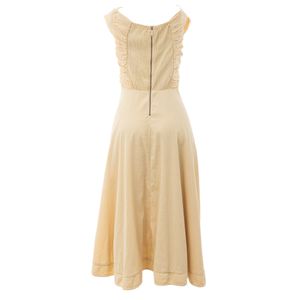 Vestido Cris Barros Decote Cruzado Creme