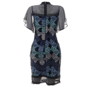 Vestido Iorane Veludo com Bordado Preto