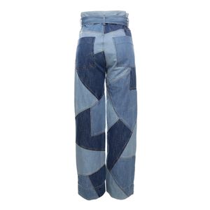 Calça Mixed Patchwork Jeans Bicolor