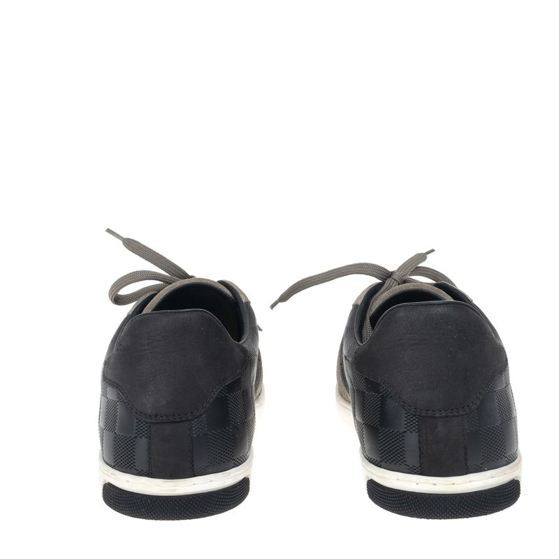Tenis-Louis-Vuitton-Camurca-e-Damier-Ebene