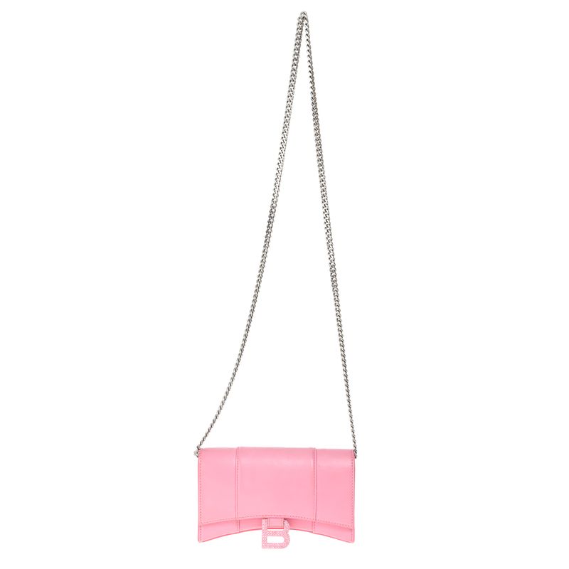 Bolsa-Balenciaga-Wallet-on-Chain-Hourglass-Rosa