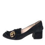 Sapato-Gucci-Franja-Double-G-Camurca-Preto