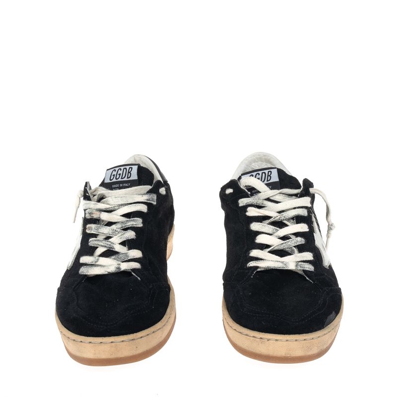 Tenis-Golden-Goose-Ball-Star-Camurca-Preto