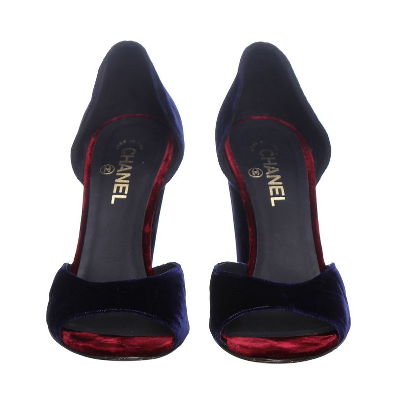 Sandalia-Chanel-Veludo-Bicolor-