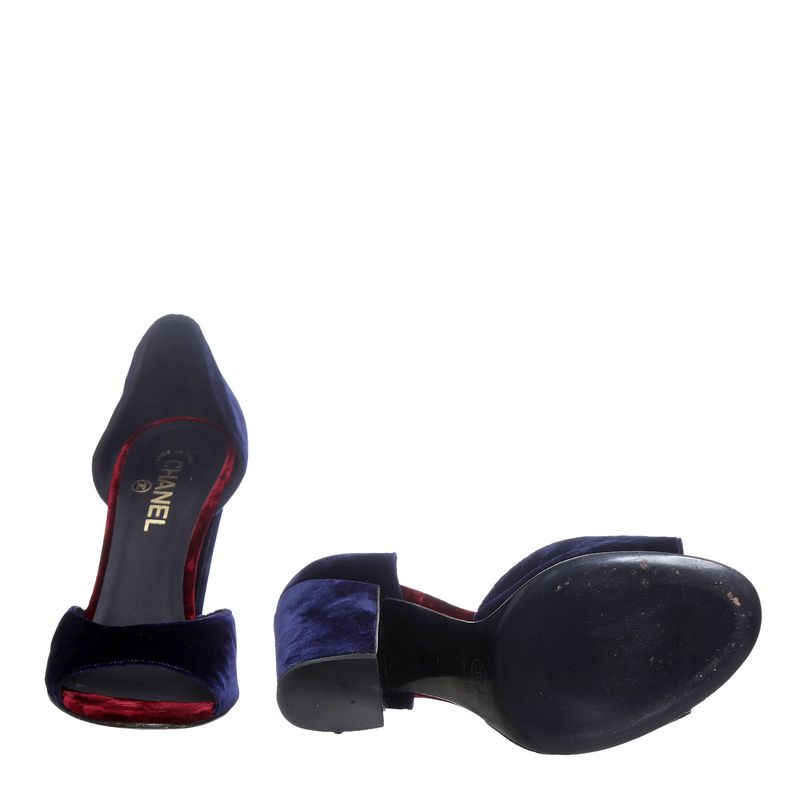 Sandalia-Chanel-Veludo-Bicolor-
