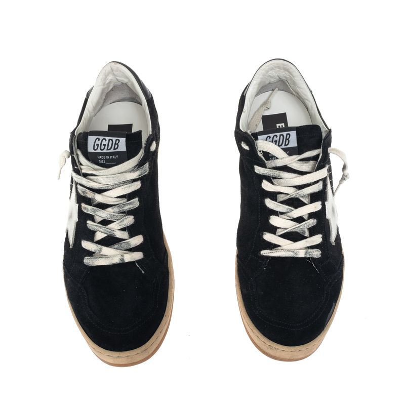 Tenis-Golden-Goose-Ball-Star-Camurca-Preto
