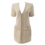 Vestido-Sandro-Jacquard-Branco