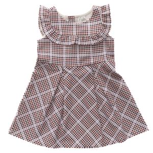 Vestido Janie and Jack Pied de Poule Branco e Vinho