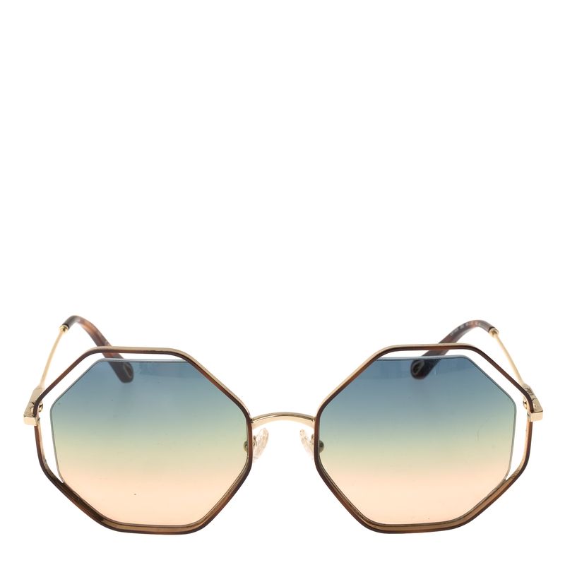 Oculos-Chloe-CE132s-Hexagonal-Marrom-