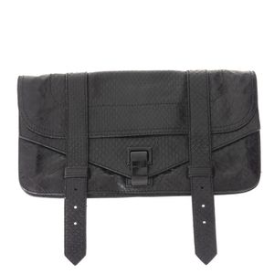 Bolsa Proenza Schouler Clutch Couro Exótico Preta