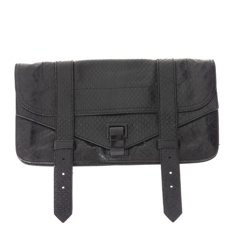 Bolsa-Proenza-Schouler-Clutch-Couro-Exotico-Preta