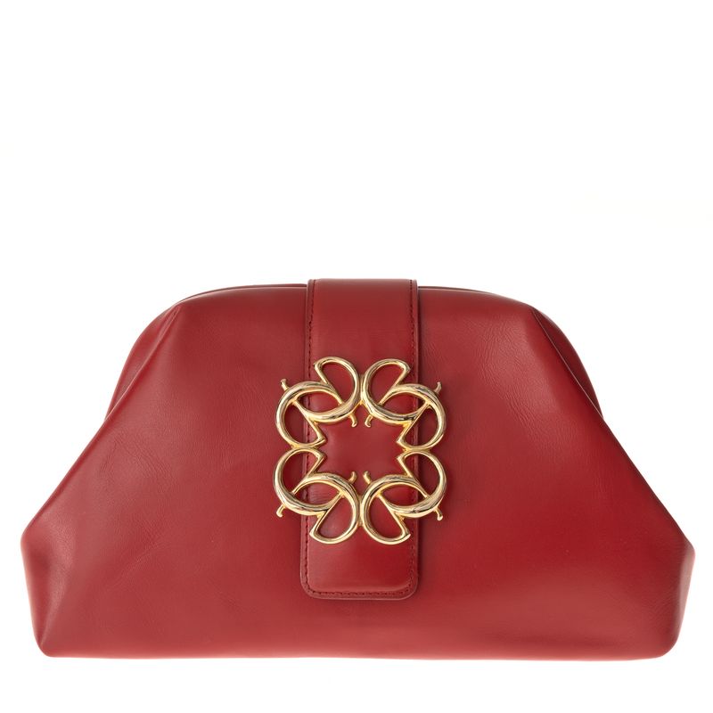 Bolsa-Elie-Saab-Clutch-Couro-Vermelha