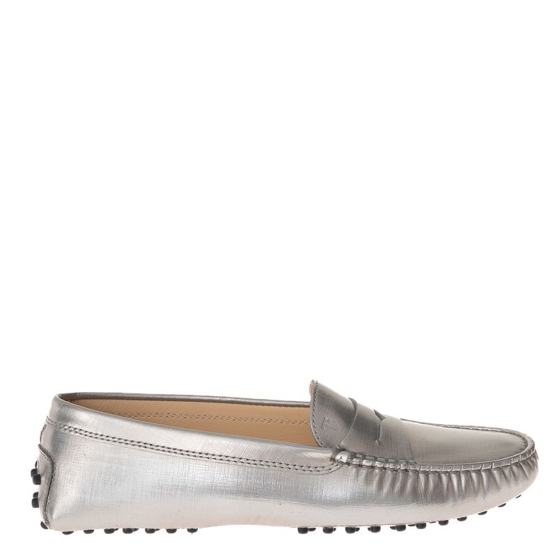 Mocassim-Tod-s-Gommini-Prateado
