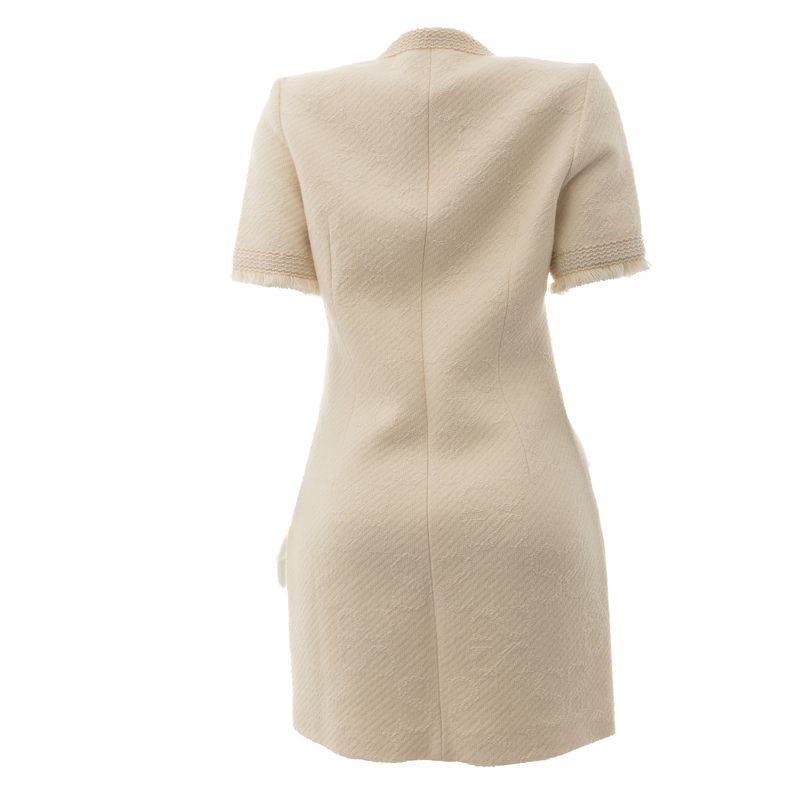 Vestido-Sandro-Jacquard-Branco