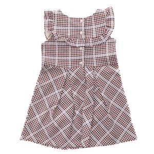 Vestido Janie and Jack Pied de Poule Branco e Vinho