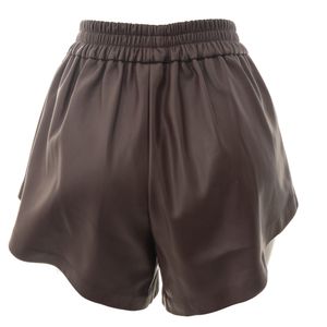 Short Couro Marrom