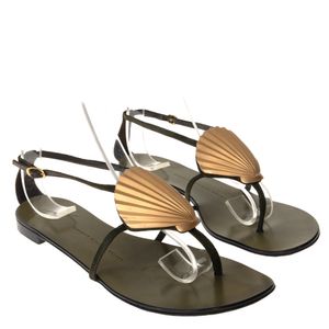 Sandália Giuseppe Zanotti Rasteira Concha Verde