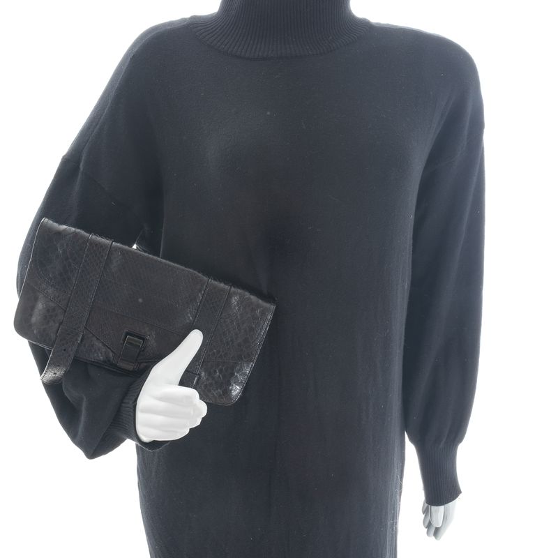Bolsa-Proenza-Schouler-Clutch-Couro-Exotico-Preta