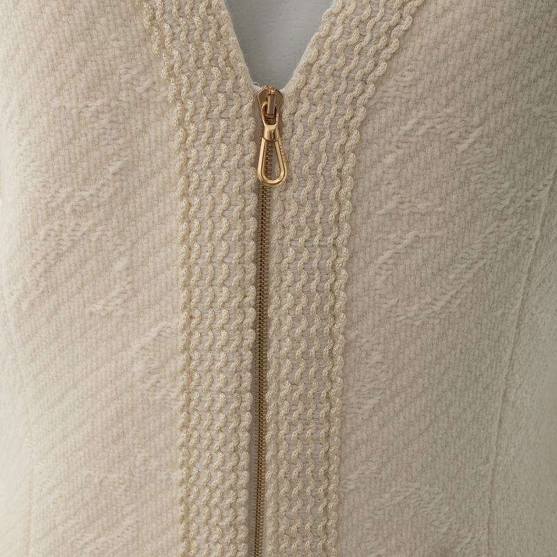 Vestido-Sandro-Jacquard-Branco