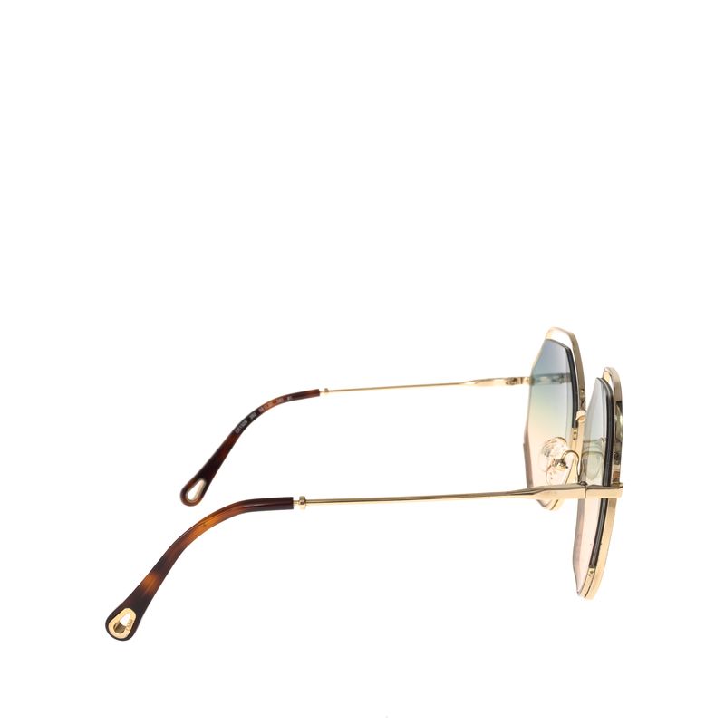 Oculos-Chloe-CE132s-Hexagonal-Marrom-