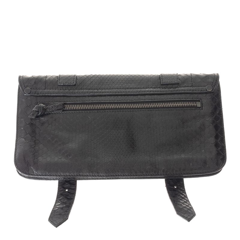 Bolsa-Proenza-Schouler-Clutch-Couro-Exotico-Preta