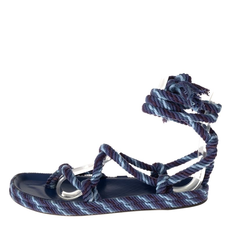 Sandalia-Isabel-Marant-Rasteira-Amarracao-Azul