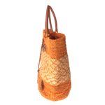 Bolsa-Balenciaga-Tote-Rafia-Laranja