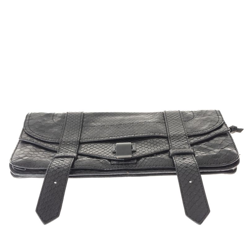 Bolsa-Proenza-Schouler-Clutch-Couro-Exotico-Preta