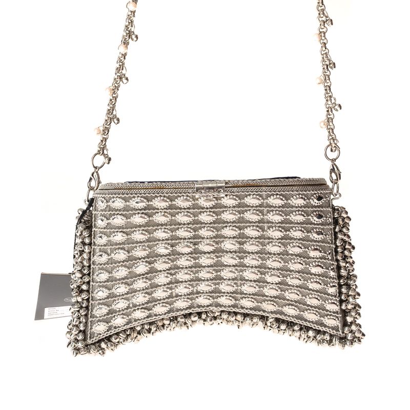 Bolsa-Clutch-Zeenat-Jewel-Azul-e-Prateada