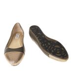 Sapatilha-Jimmy-Choo-Couro-e-Malha-Metalica