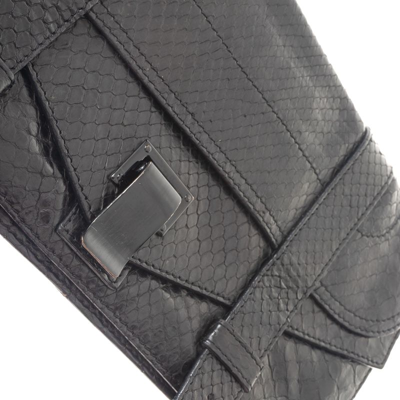 Bolsa-Proenza-Schouler-Clutch-Couro-Exotico-Preta