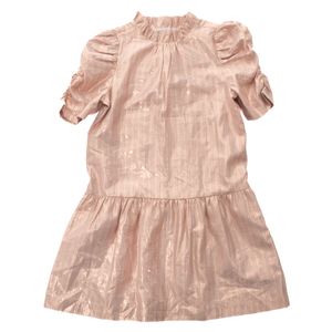 Vestido Janie and Jack Metalizado Bufante Rosa