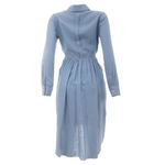 Vestido-Cris-Barros-Chemise-Linho-Azul
