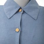 Vestido-Cris-Barros-Chemise-Linho-Azul